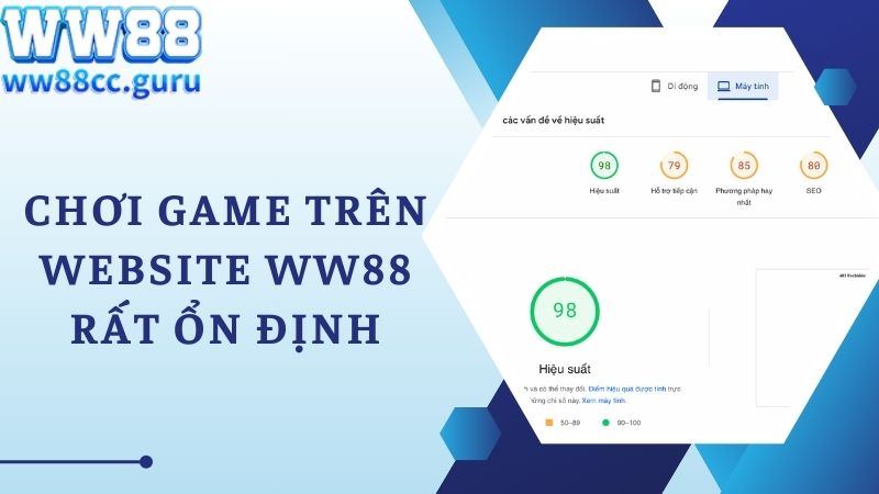 Chơi game trên website WW88 rất ổn định