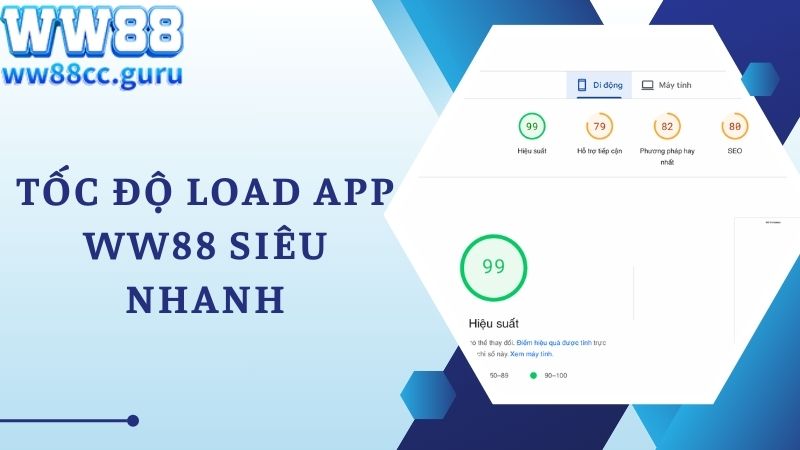 Tốc độ load app WW88 siêu nhanh